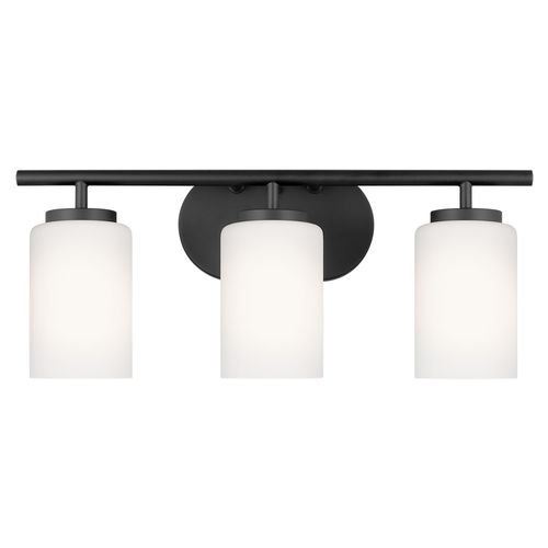Oslo 3-Light Bathroom Vanity Light in Midnight Black