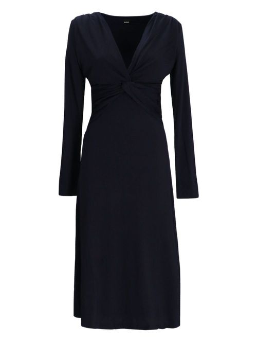 BOSS knot-detailed midi dress - Blue