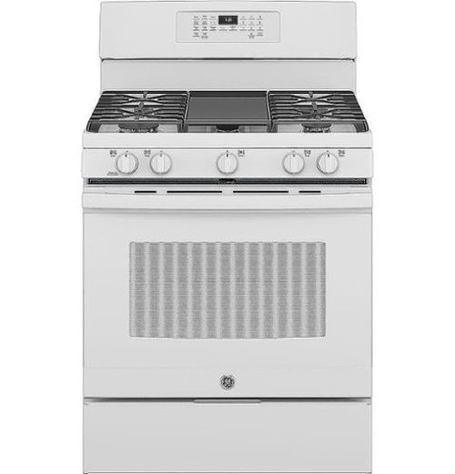 5.0 Cu. Ft. Freestanding Gas Convection Ranwith Self-Steam Cleaning and No-Preheat Air Fry - White