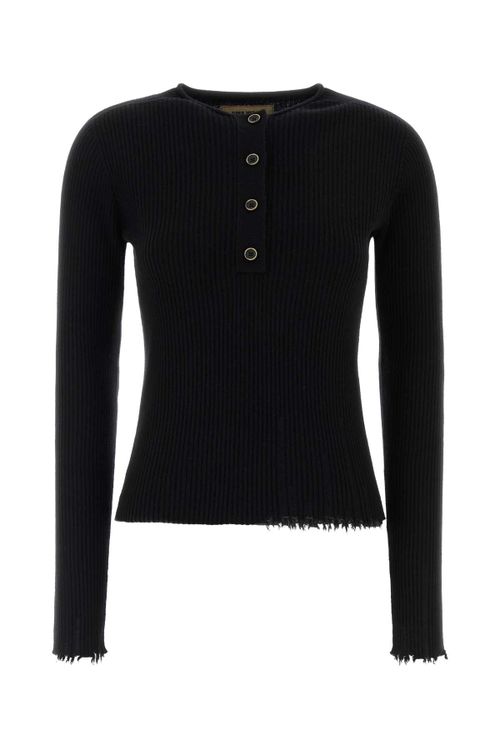 Henley Sweater — Black