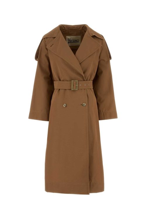 Lungo Trench Coat — Brown