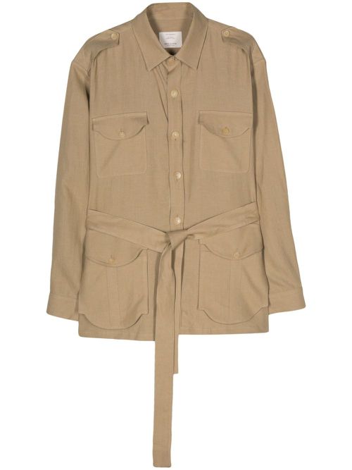 Linen shirt jacket - Neutrals