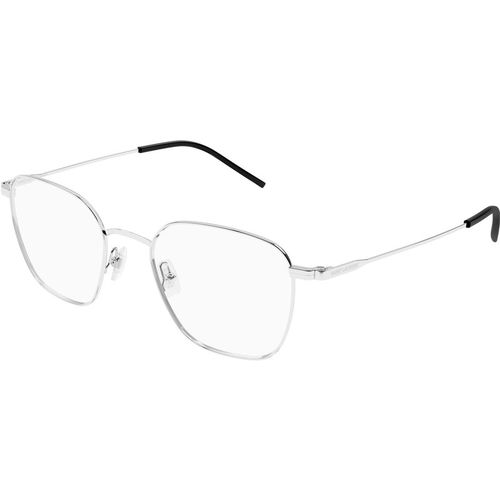 SAINT LAURENT Unisex SAINT LAURENT SL 852 005 Optical frames Metal Silver Transparent Round