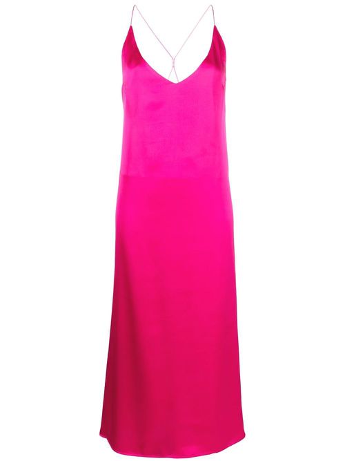 Mara satin slip dress - Pink