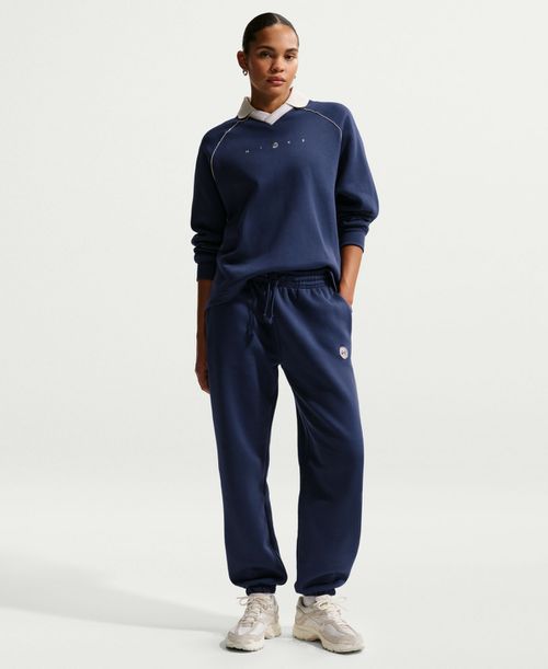 Sportswear Women's Phoenix Fleece Oversized Pants - Midnight Navy/lt Orewood Brn