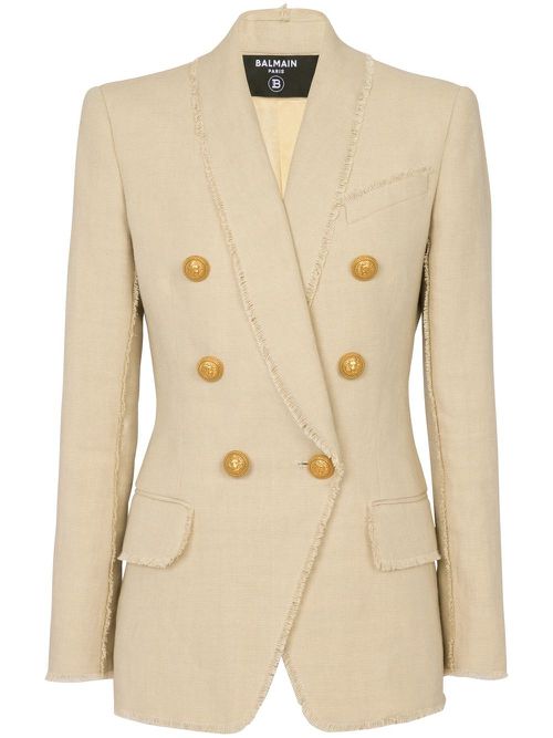 Double-breasted blazer - Neutrals