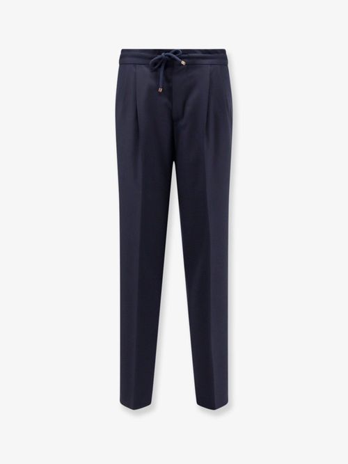 Virgin Wool Trousers — Blue