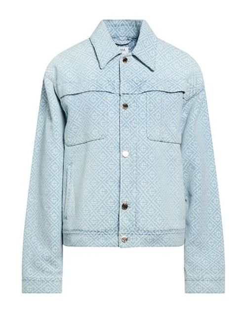 Woman Denim outerwear Sky blue Size L Cotton