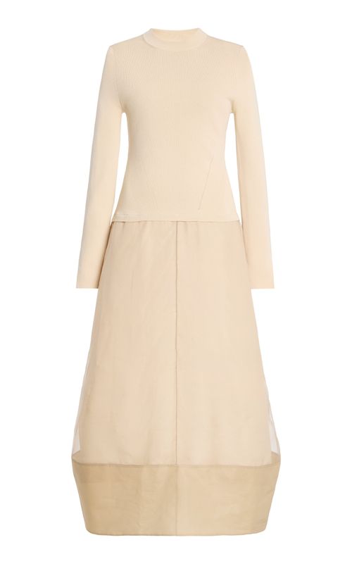Maril Textile-Blocked Midi Dress - Moda Operandi