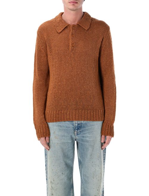 Cotton Linen Polo Sweater
