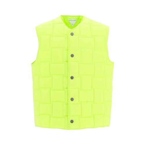 Quilted Polyamide Vest — Yellow