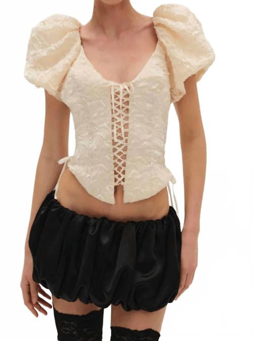Frosted Organza Top In Cream