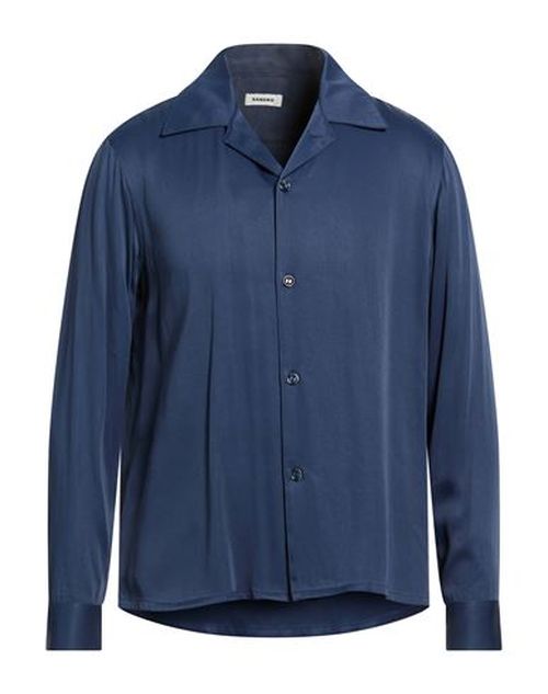 Man Shirt Navy Size S Acetate, Viscose