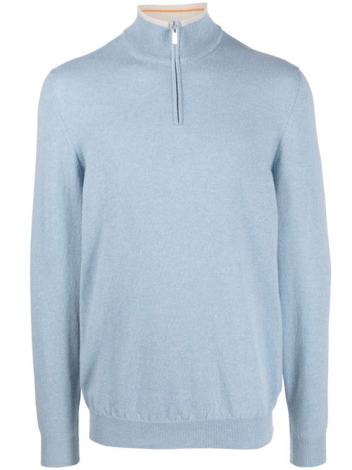 Favonio quarter-zip cashmere jumper - Blue