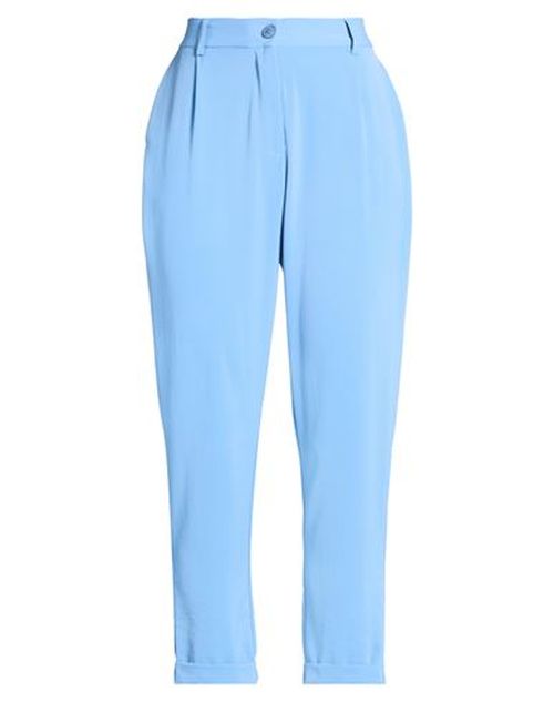 Woman Pants Sky blue Size L Polyester