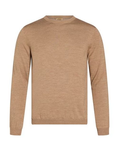 Man Sweater Camel Size XL Merino Wool, Acrylic