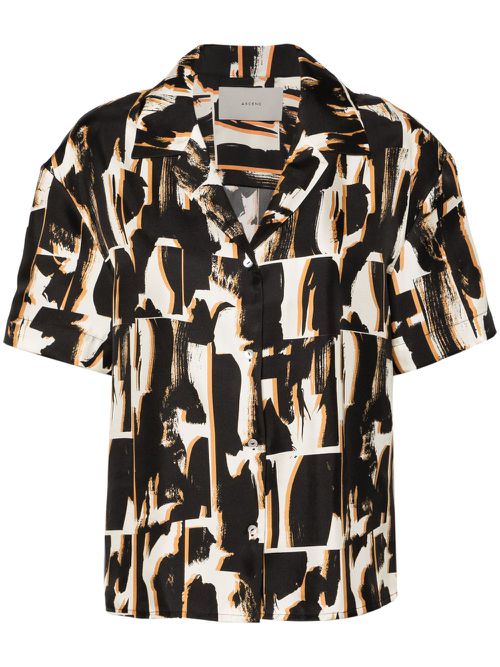 Prague abstract-print shirt - Black