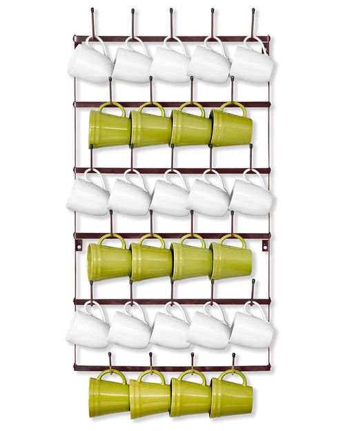 Mug Rack For Wall Large 6-Tier Metal Mug Organizer