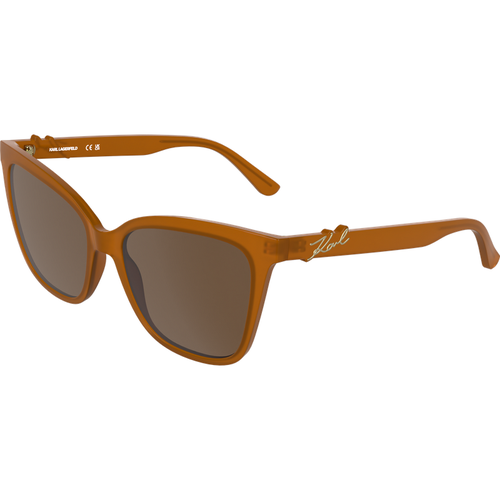 Karl Lagerfeld Vrouw Karl Lagerfeld KL6223S 800 Zonnebrillen Bio-geïnjecteerd Oranje Bruin Kwadraat Normaa