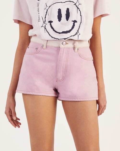 Ganni High waist shorts pink Light purple