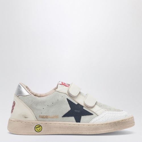 Golden Goose Kids Ball Star Sneakers In Grey/White/Beige/Navy Blue