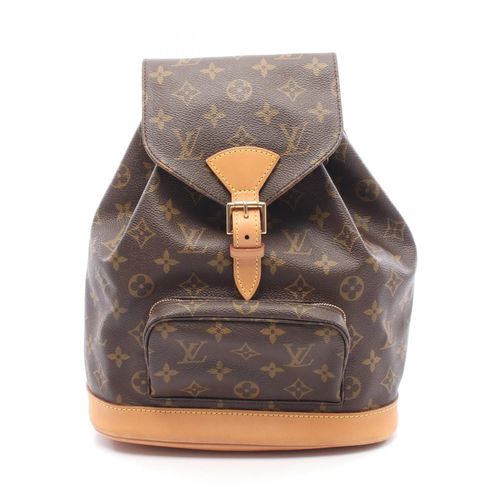 Louis Vuitton Brown Monogram Coated Canvas Leather Backpack Pre-Owned