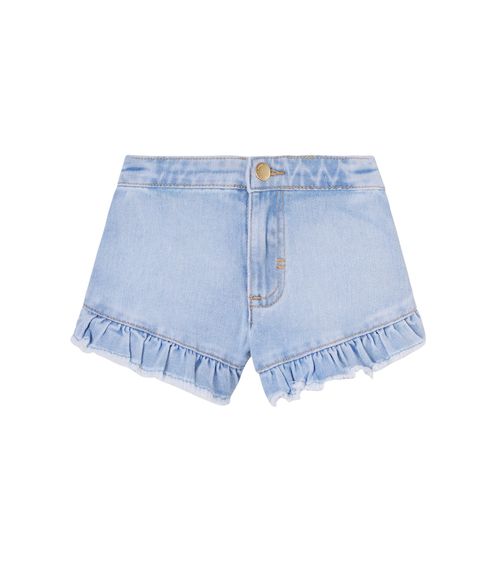 Agnetha ruffled denim shorts