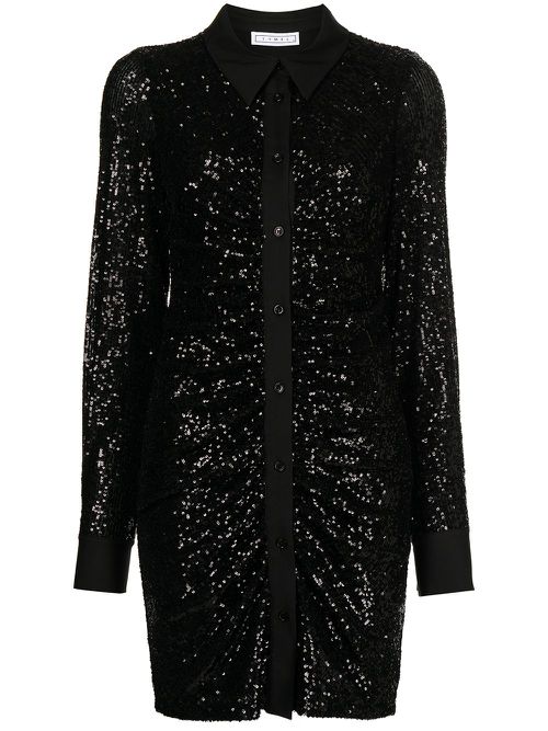 Linda Button-Up shirtdress - Black