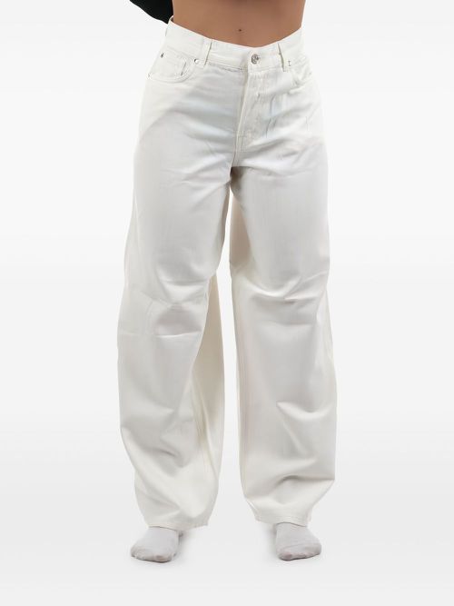 LIU JO cotton trousers - White