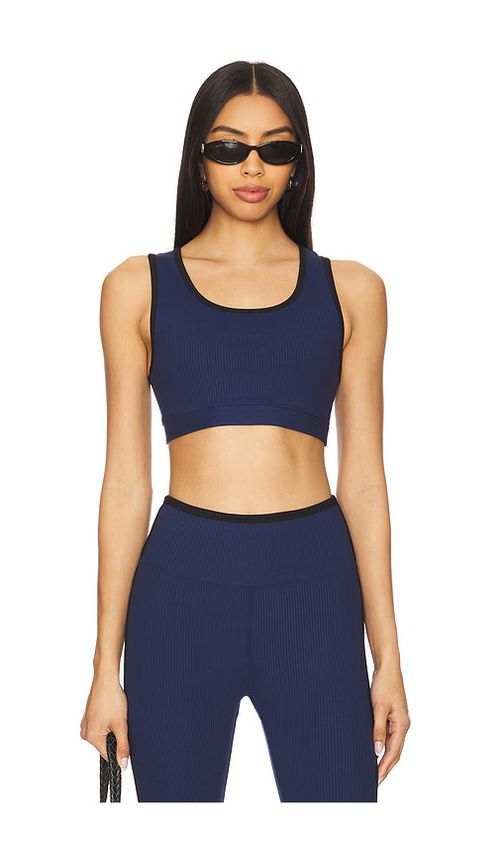 YEAR OF OURS Ribbed Two Tone Gym Bra in Navy. -  S also in
