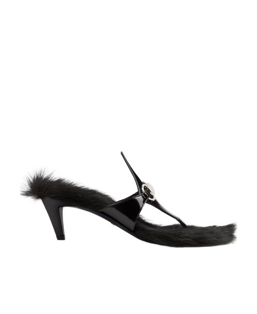 Horsebit thong sandals