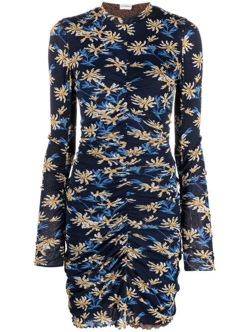 Azula Paris floral-pattern reversible minidress - Blue