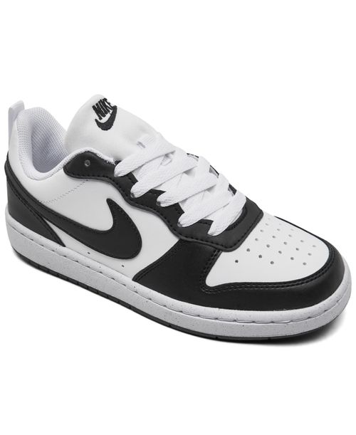 Big Kids Court Borough Low Recraft Casual Sneakers from Finish Line - White, Black