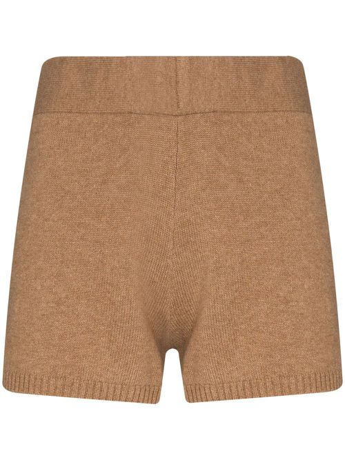 Winnie high-waisted knitted shorts - Brown