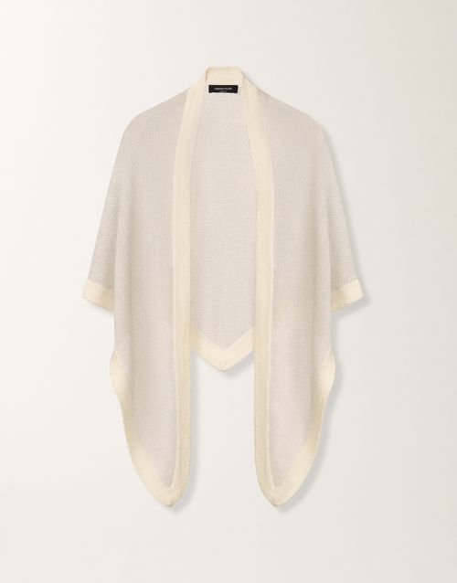 Mohair scarf with sequins, gravel
