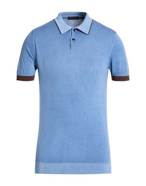 Man Sweater Light blue Size S Cotton