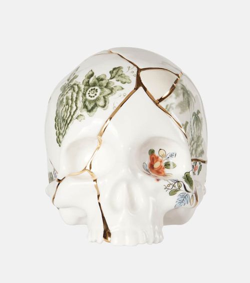 Kintsugi Skull decorative object by Marcantonio Raimondi Malerba