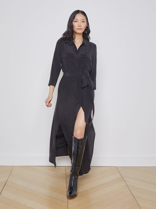 Cameron Shirt Dress In Black