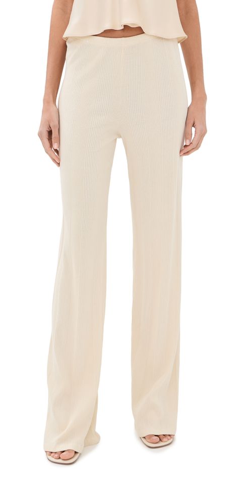 Wide Leg Easy Pants Creme