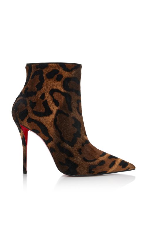 Miss Z 100mm Leopard Pony Hair Ankle Boots