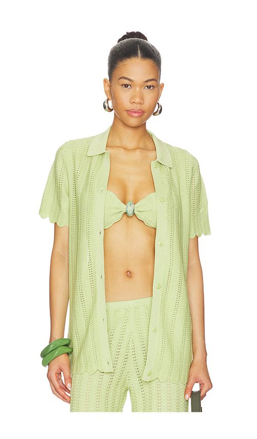 DEVON WINDSOR Irene Top in Green. - L also in XS, S
