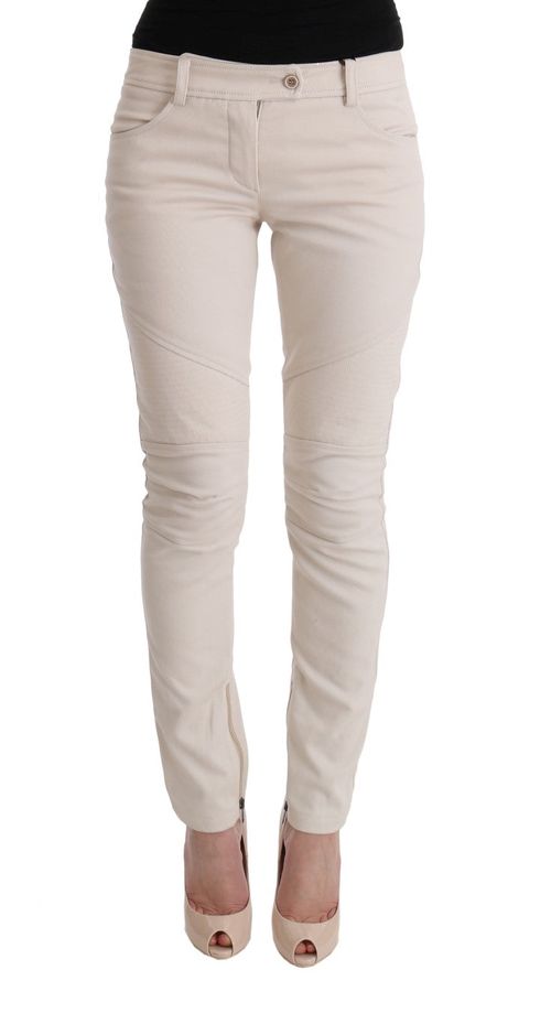 Slim Fit Cotton Jeans — White