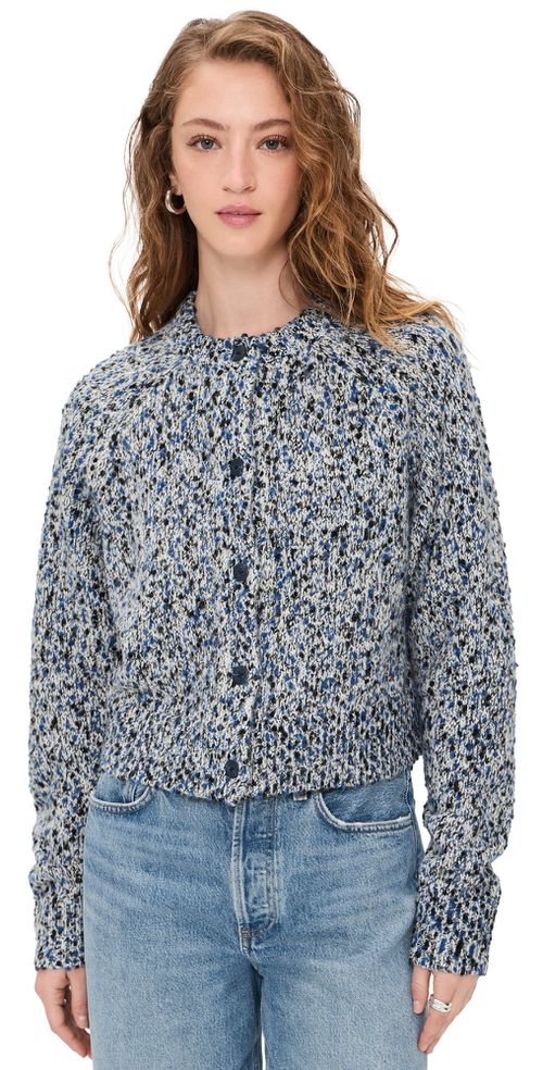 Tania Knitted Cardigan Blue Mix