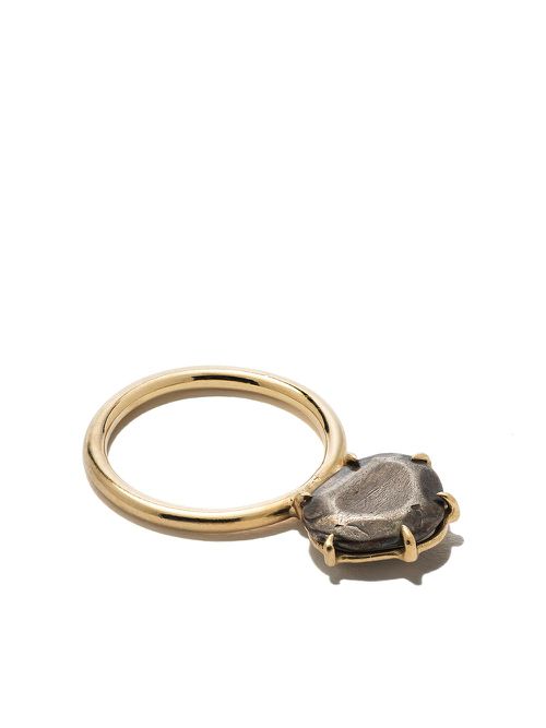 18kt yellow gold two-tone ring
