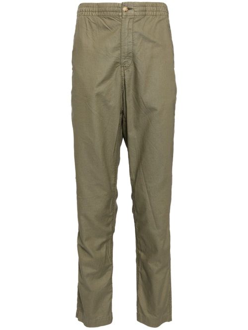 Straight-leg cotton trousers - Green