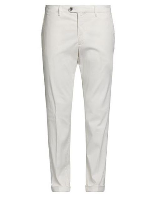Man Pants White Size 40 Lyocell, Cotton, Elastane