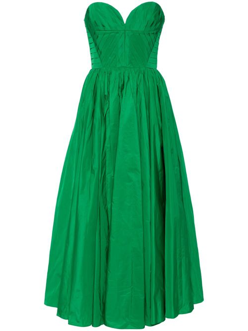 Heart-shaped taffeta gown - Green