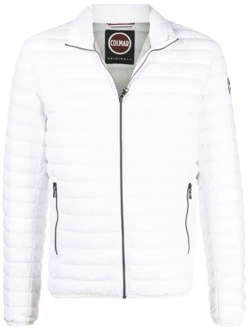 Logo quilted jacket - White