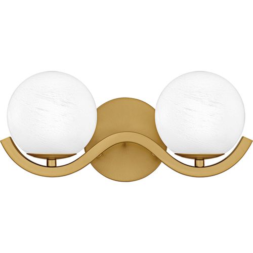 Aged Brass Bathroom Vanity Light from the Spherical Collection