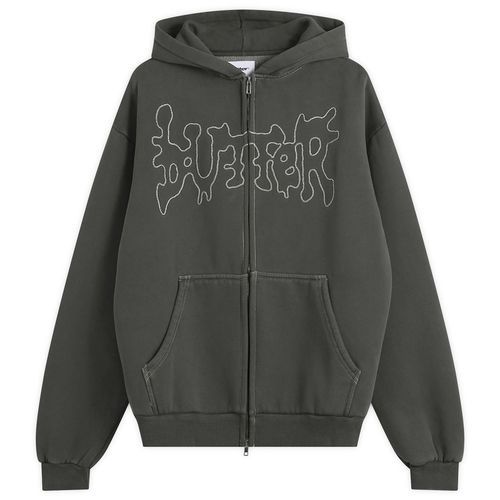 Men's Blotch Zip Hoodie Washed Black